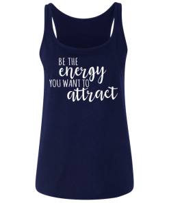 Navy Be the Energy You Want to Attract Ladies Tank Top