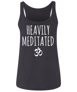 Dark Gray Heavily Meditated Ladies Relxed Tank Top