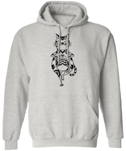 Ash Yoga Cat Pullover Hoodie Hooded Sweatshirt