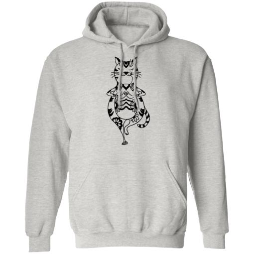 Ash Yoga Cat Pullover Hoodie Hooded Sweatshirt