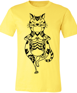 Yellow Yoga Cat T-Shirt