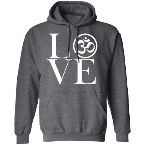 Dark Heather Love OM Pullover Hoodie Sweatshirt