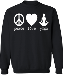 Black Peace Love Yoga Sweatshirt