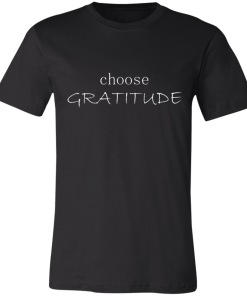 Black Choose Gratitude Unisex T-Shirt