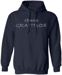 Navy Choose Gratitude Pullover Hooded Sweatshirt