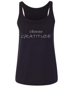 Black Choose Gratitude Ladies Tank Top