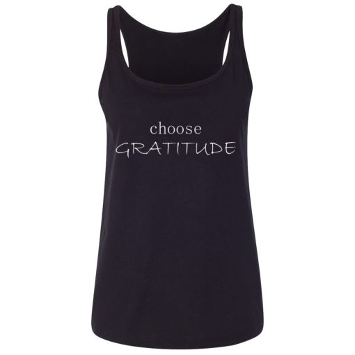 Black Choose Gratitude Ladies Tank Top