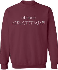 Maroon Choose Gratitude Pullover Sweatshirt