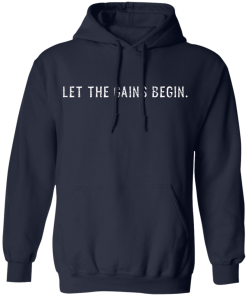 Navy Royal Let The Gains Begin Pullover Hoodie