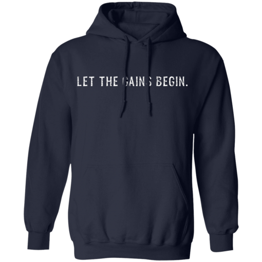 Navy Royal Let The Gains Begin Pullover Hoodie