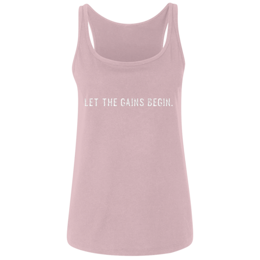 Pink Let The Gains Begin Ladies Tank Top